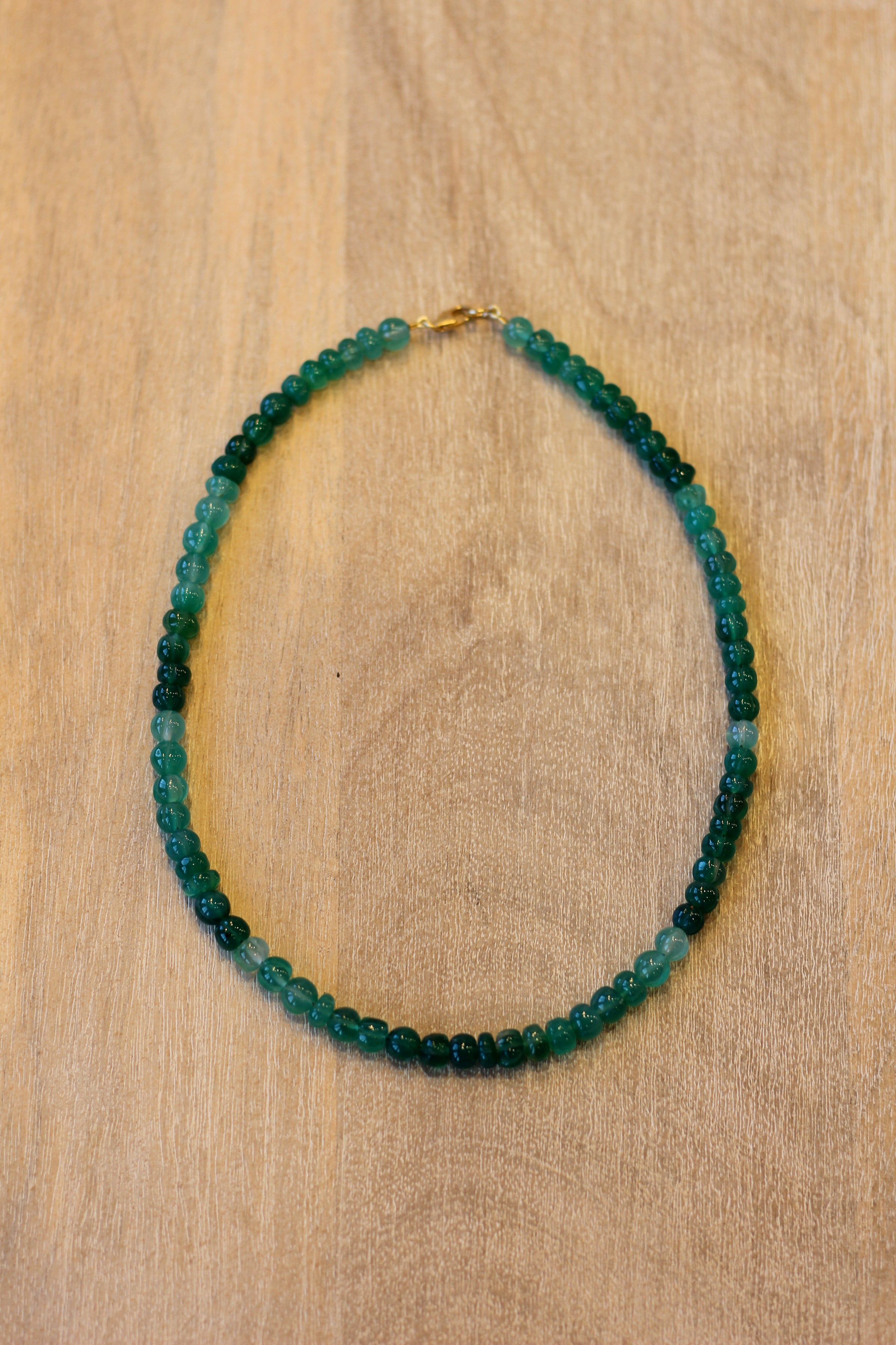 Theodosia - Electric Green Carved Candy Necklace - Council Studio