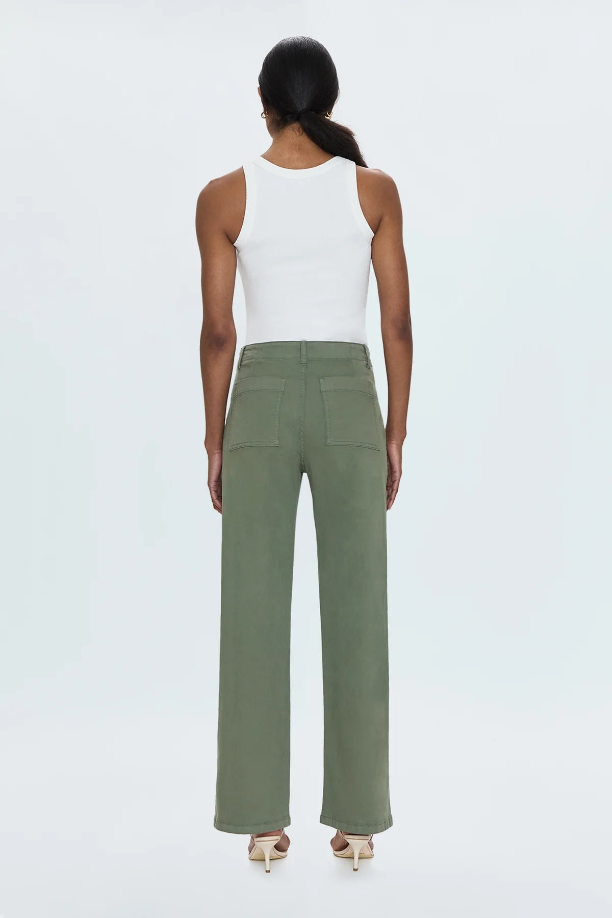 Nicole Wide Leg Pant - Soft Olive