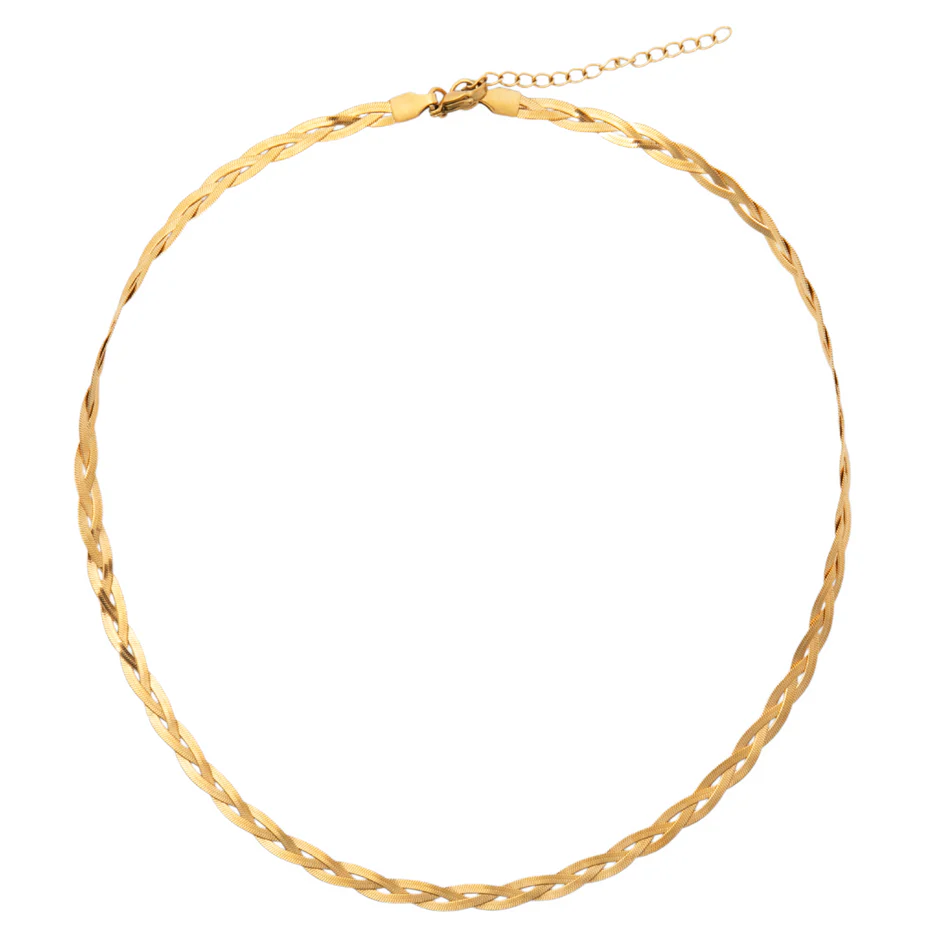 Ellie Vail - Vesna Braided Herringbone Chain Necklace - caniescape