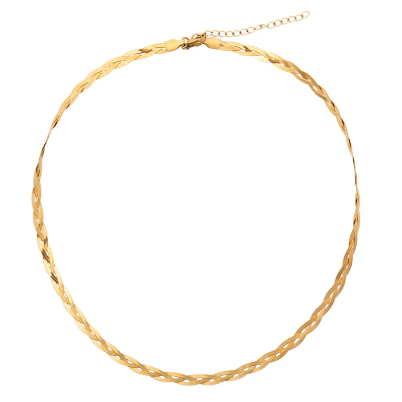 Ellie Vail - Vesna Braided Herringbone Chain Necklace - caniescape