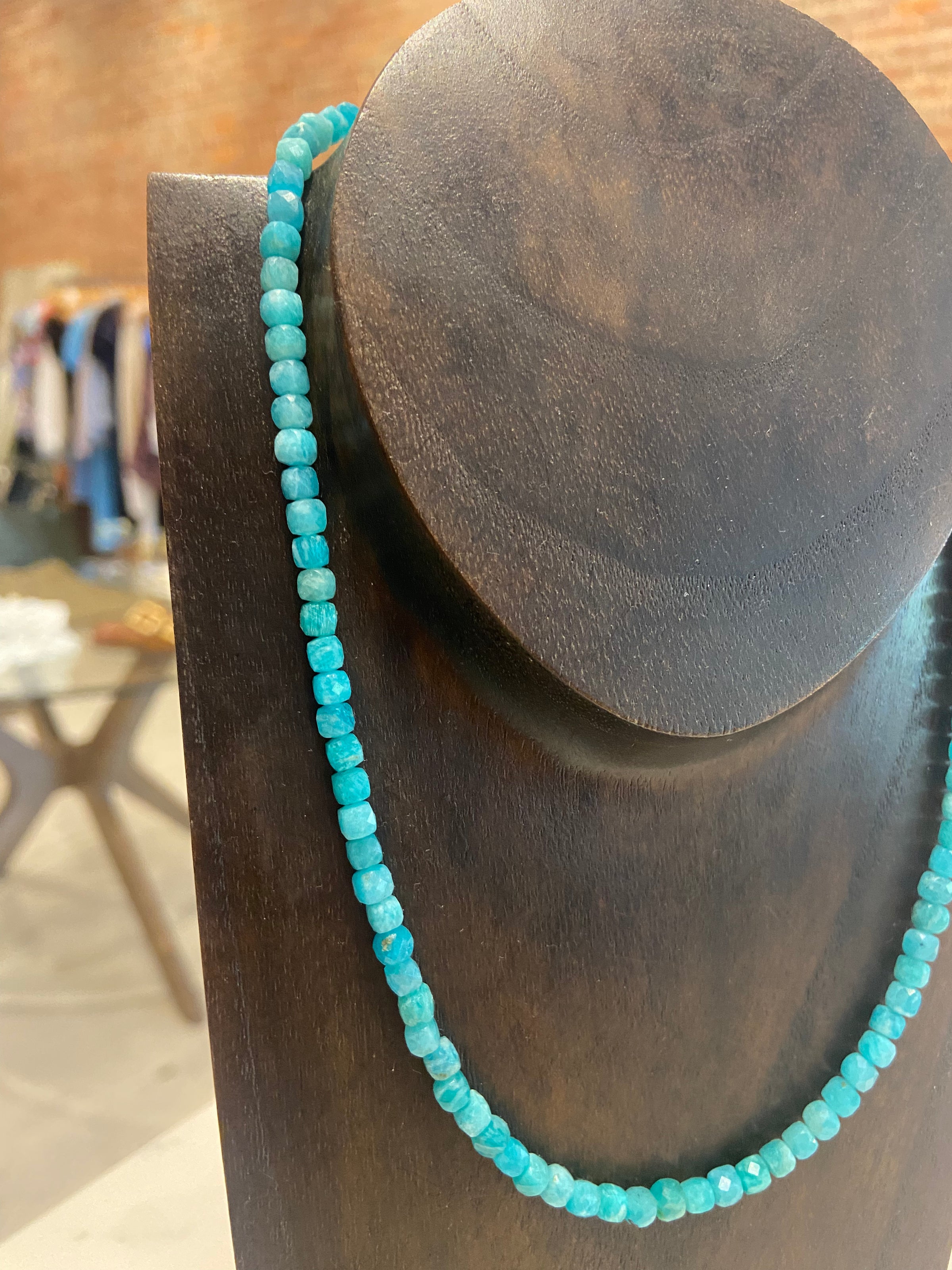Bent by Courtney - Amazonite Cube Necklace - Council Studio