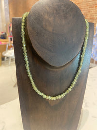 Bent by Courtney - Green Apatite Cube Necklace - Council Studio