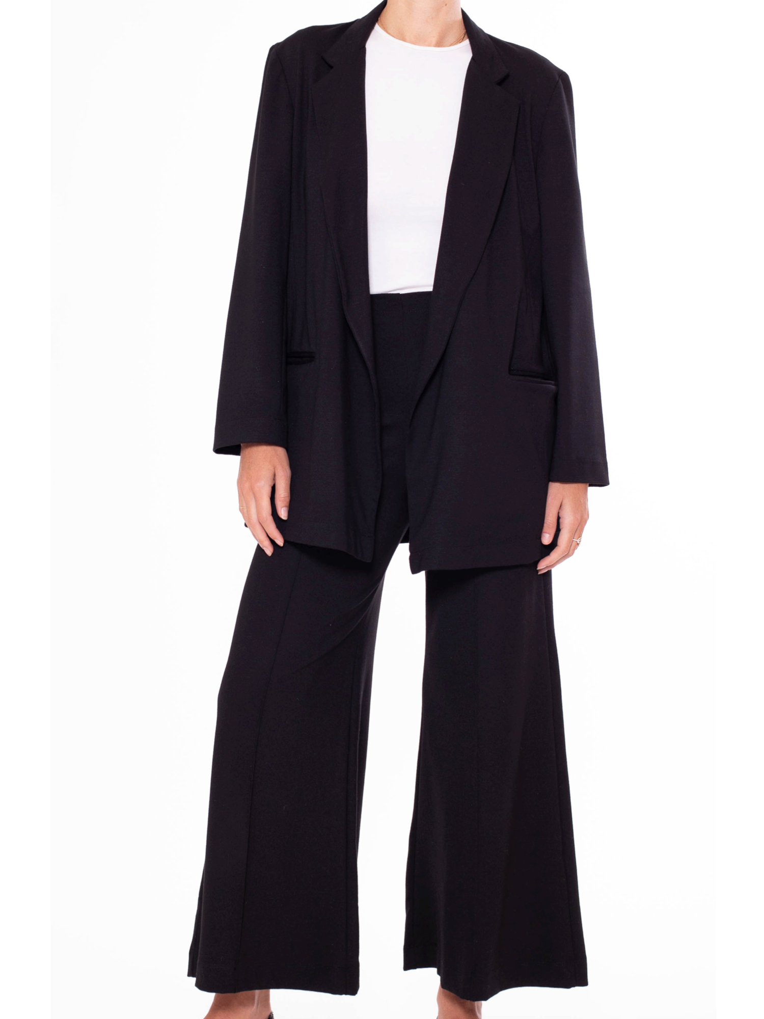 Black Ponte Knit Wide Leg Pant curated on LTK